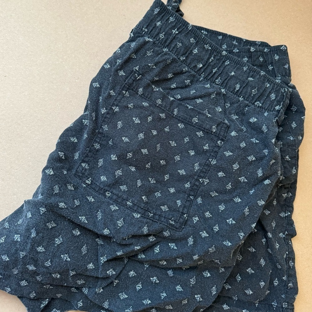 Black Linen Blend Shorts